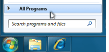 Select All Programs on the Start menu