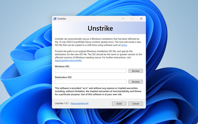 Unstrike 1.0.1 main window screenshot